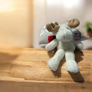 Fiesta White and Tan Plush Moose NWT 14” Tall